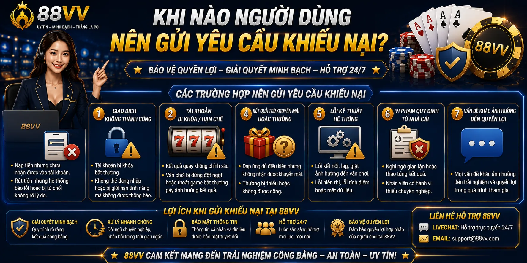 Khi nào người dùng nên gửi yêu cầu khiếu nại?